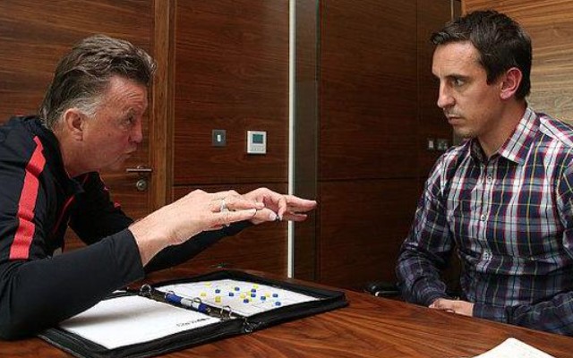 Louis van Gaal and Gary Neville