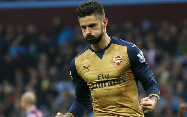 Olivier Giroud Arsenal v Aston Villa