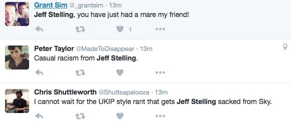 Twitter reaction to Jeff Stelling's 'racist joke