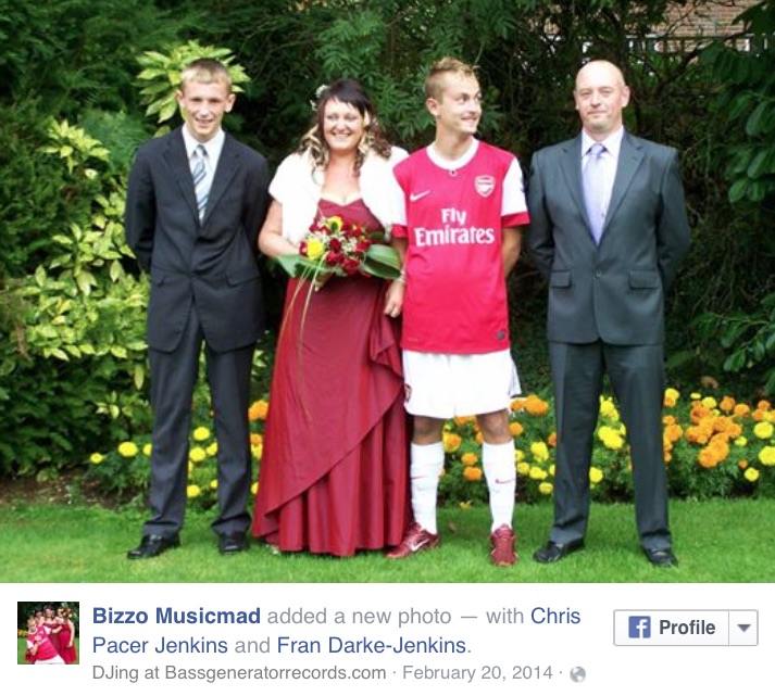 Arsenal FKW wedding Facebook post