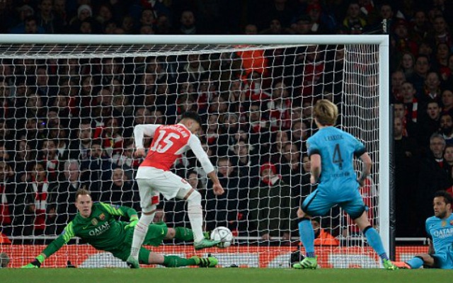 Alex Oxlade-Chamberlain Arsenal v Barcelona
