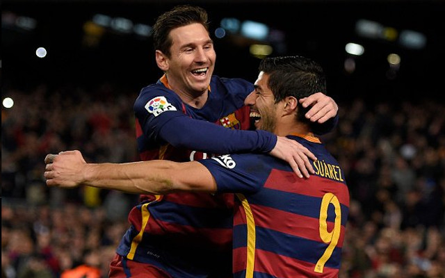Lionel Messi and Luis Suarez