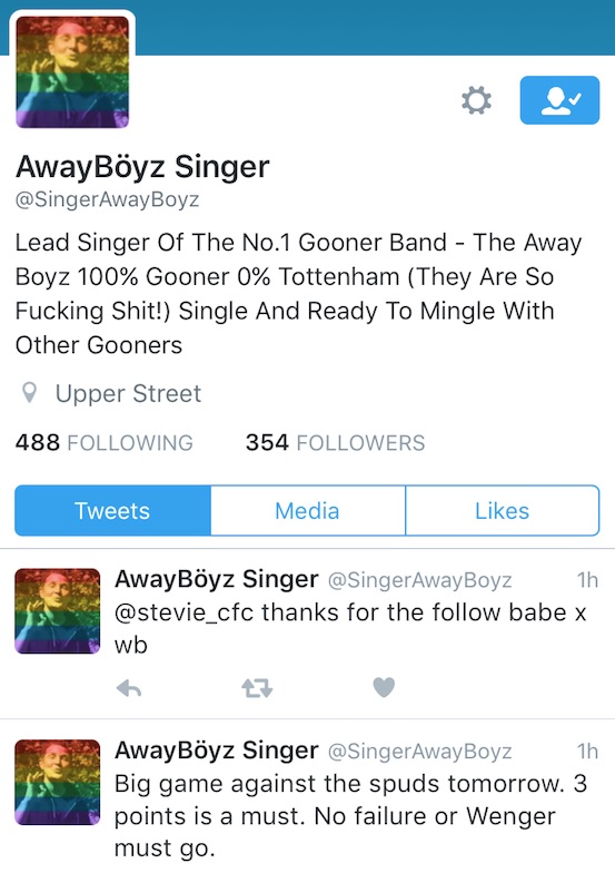AwayBoyz Singer Twitter