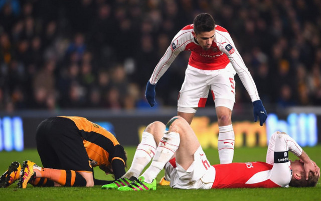 Per Mertesacker injury Arsenal Hull City