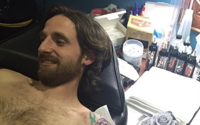 Joe Allen on tattoo chair