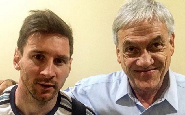 Lionel Messi Sebastian Pinera