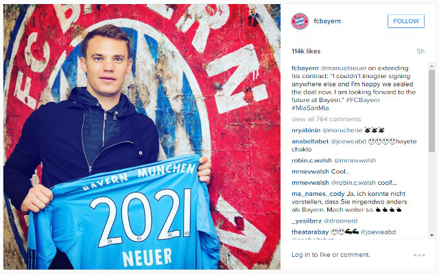 Manuel Neuer Instagram