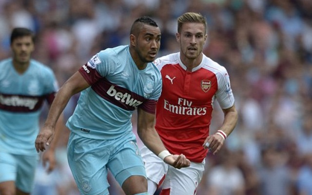 West Ham's Dimitri Payet against Arsenal