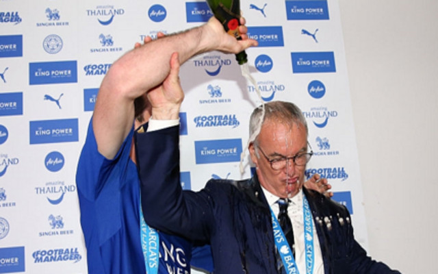 Claudio Ranieri champagne bath