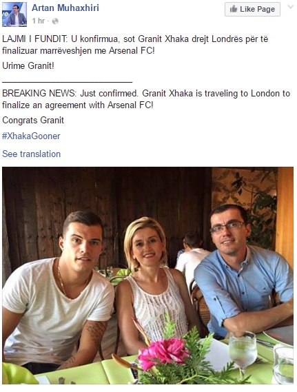 Granit Xhaka journalist