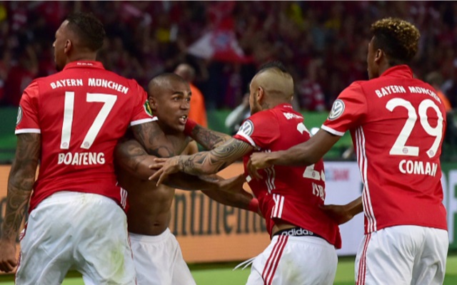 Jerome Boateng, Douglas Costa, Arturo Vidal, Kingsley Coman of Bayern Munich