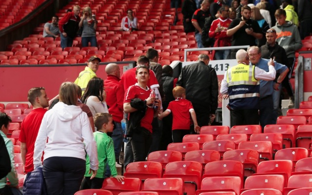Old Trafford evacuation