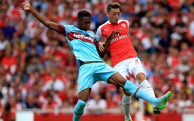 Reece Oxford and Mesut Ozil