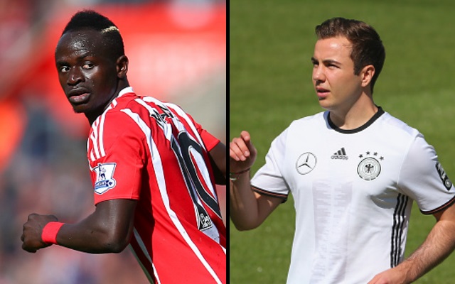 Sadio Mane and Mario Gotze