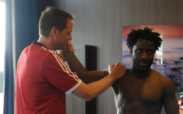 Topless wilfried bony with Swansea medics