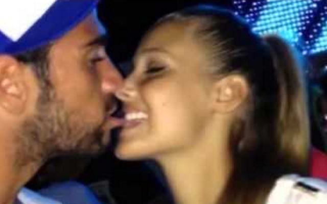 Graziano Pelle and girlfriend Viky Varga kiss