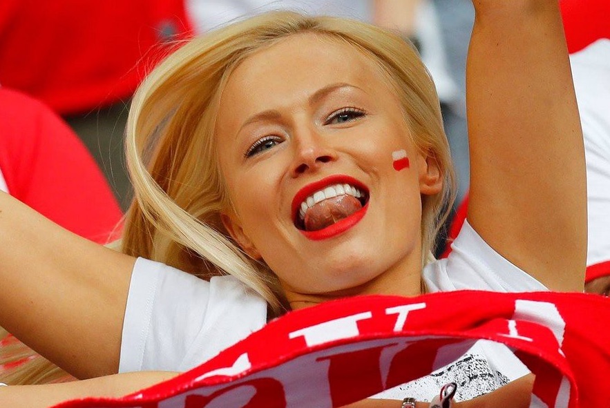 Hot Polish fan at Euro 2016