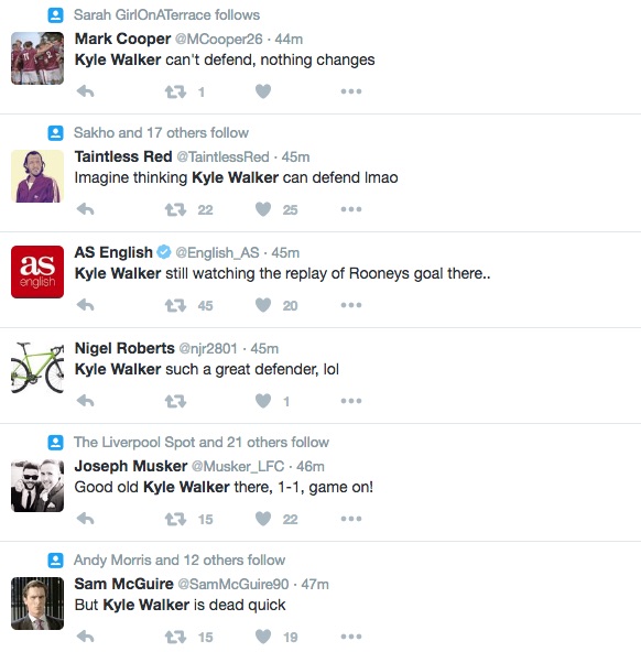 Kyle Walker roasted on Twitter