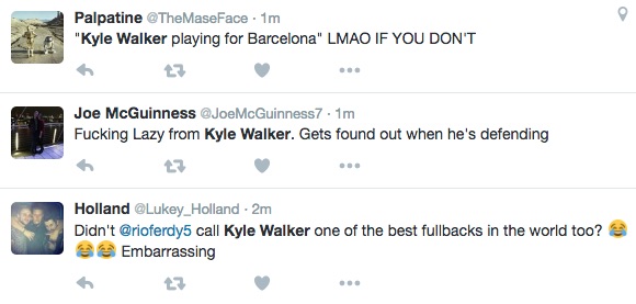 Kyle Walker tweets