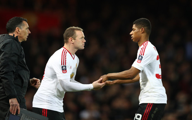 Wayne Rooney Marcus Rashford Man United