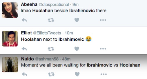 Wes Hoolahan vs Zlatan Ibrahimovic Twitter banter