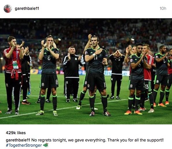 Gareth Bale Instagram