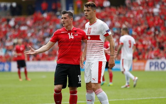 Granit Xhaka and Taulant Xhaka at Euro 2016