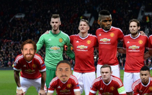 Man United team photo with Joe Allen