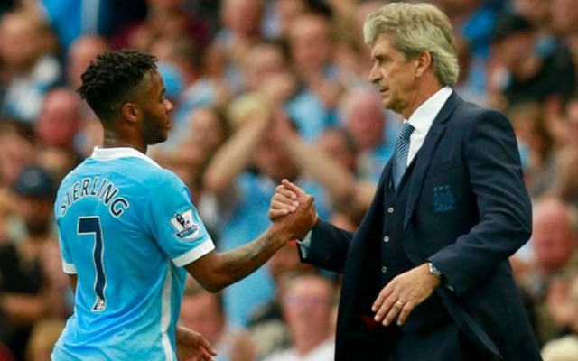 Raheem Sterling and Manuel Pellegrini