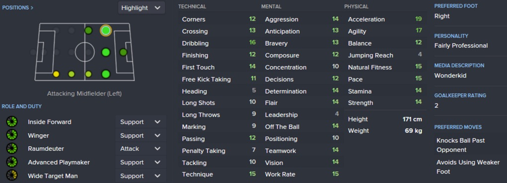 Raheem Sterling on FM16
