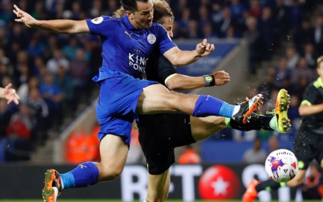 Shinji Okazaki scores v Chelsea