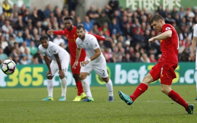 James Milner Panenka penalty v Swansea