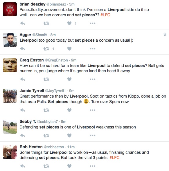 Liverpool fans rant about set pieces