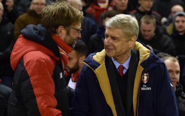 Jurgen Klopp and Arsene Wenger handshake