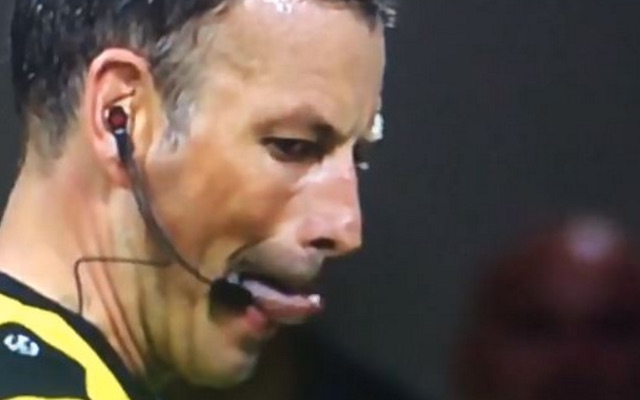Mark Clattenburg tongue action