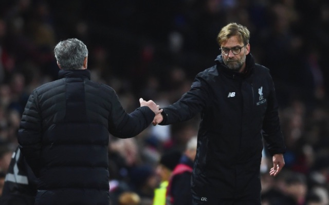 Jose Mourinho and Jurgen Klopp - Man United v Liverpool