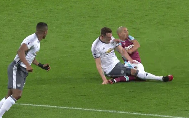 Sofiane Feghouli red card tackle on Phil Jones, per Mike Dean
