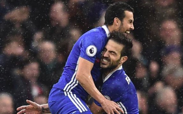 Pedro and Cesc Fabregas v Swansea