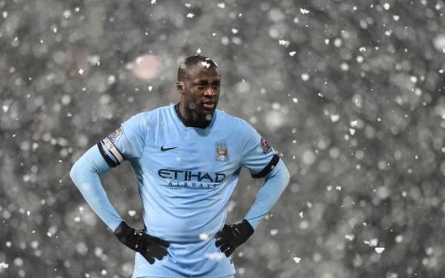 Yaya Toure in the snow
