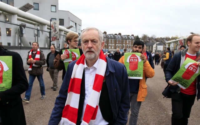 Arsenal fan Jeremy Corbyn