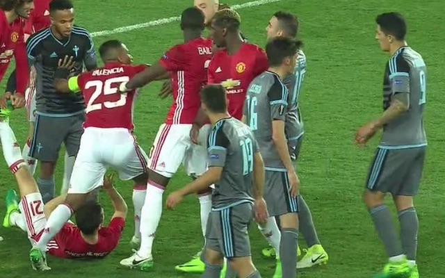 Eric Bailly red card vs Celta Vigo