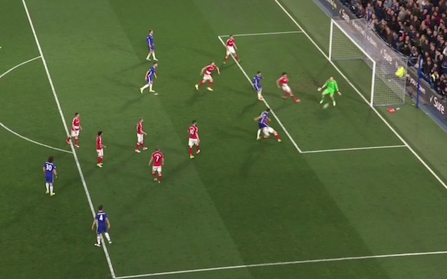 Nemanja Matic nutmegs Brad Guzan
