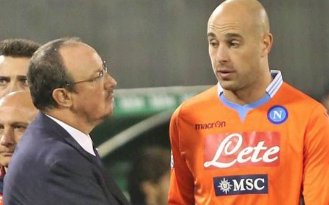 Rafa Benitez and Pepe Reina