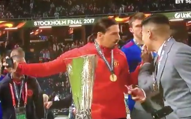 Zlatan Ibrahimovic pies off Marcos Rojo