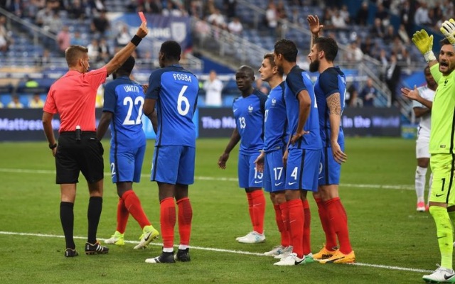 Raphael Varane red card