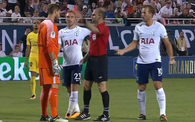 Kevin Trapp red card vs Tottenham Hotspur