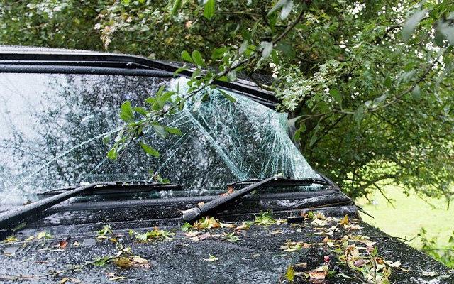 Crashed Tiemoue Bakayoko car