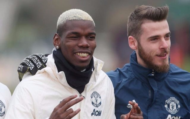 Paul Pogba and David de Gea