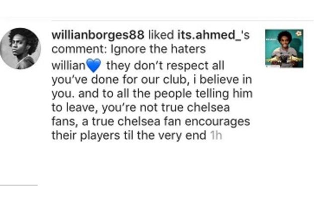 Willian instagram like