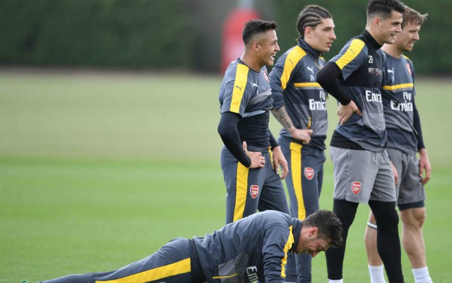 arsenal players training
